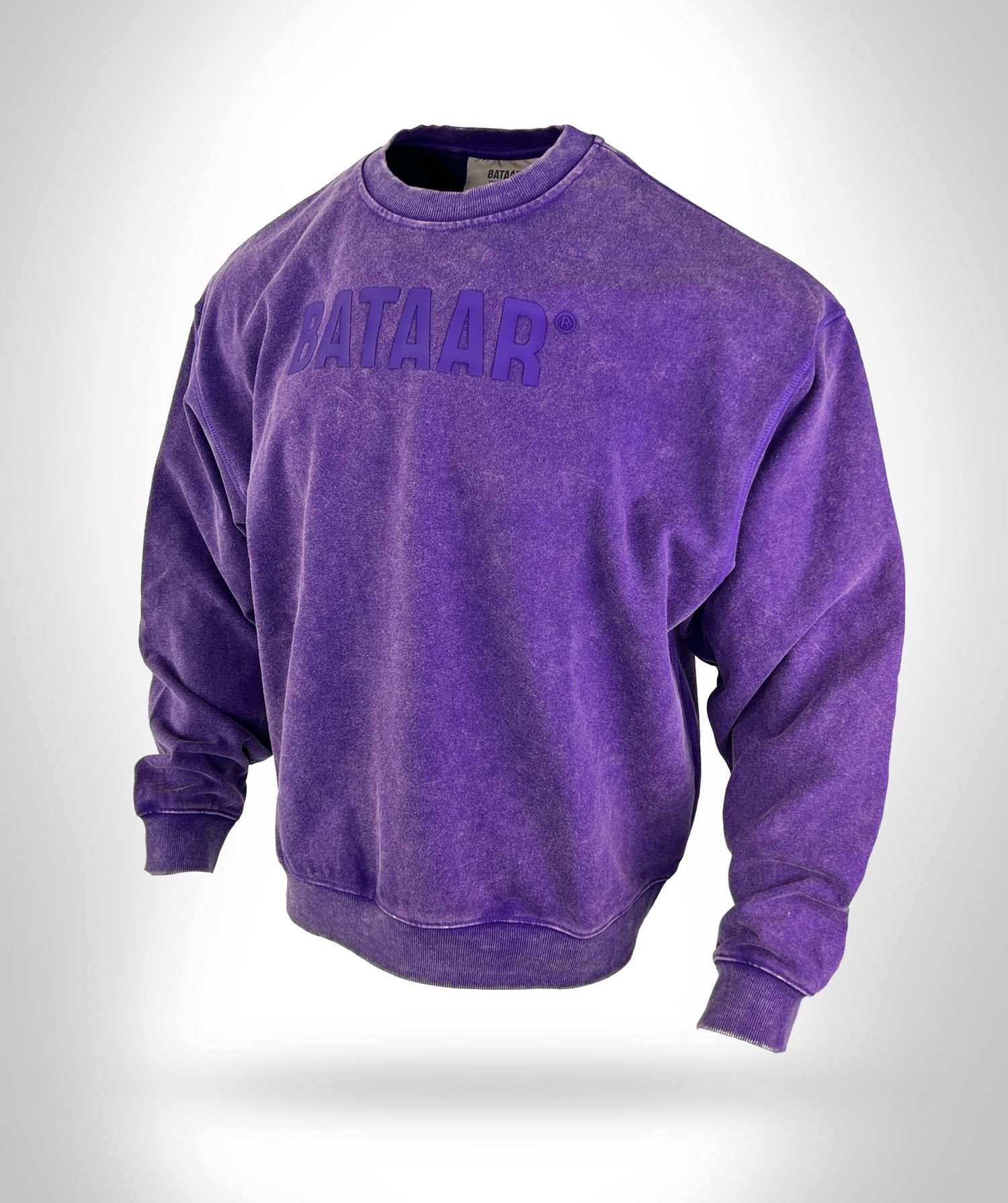 Premium Washed Purple Crew| Үзмэн ягаан өнгийн дугуй захтай цамц