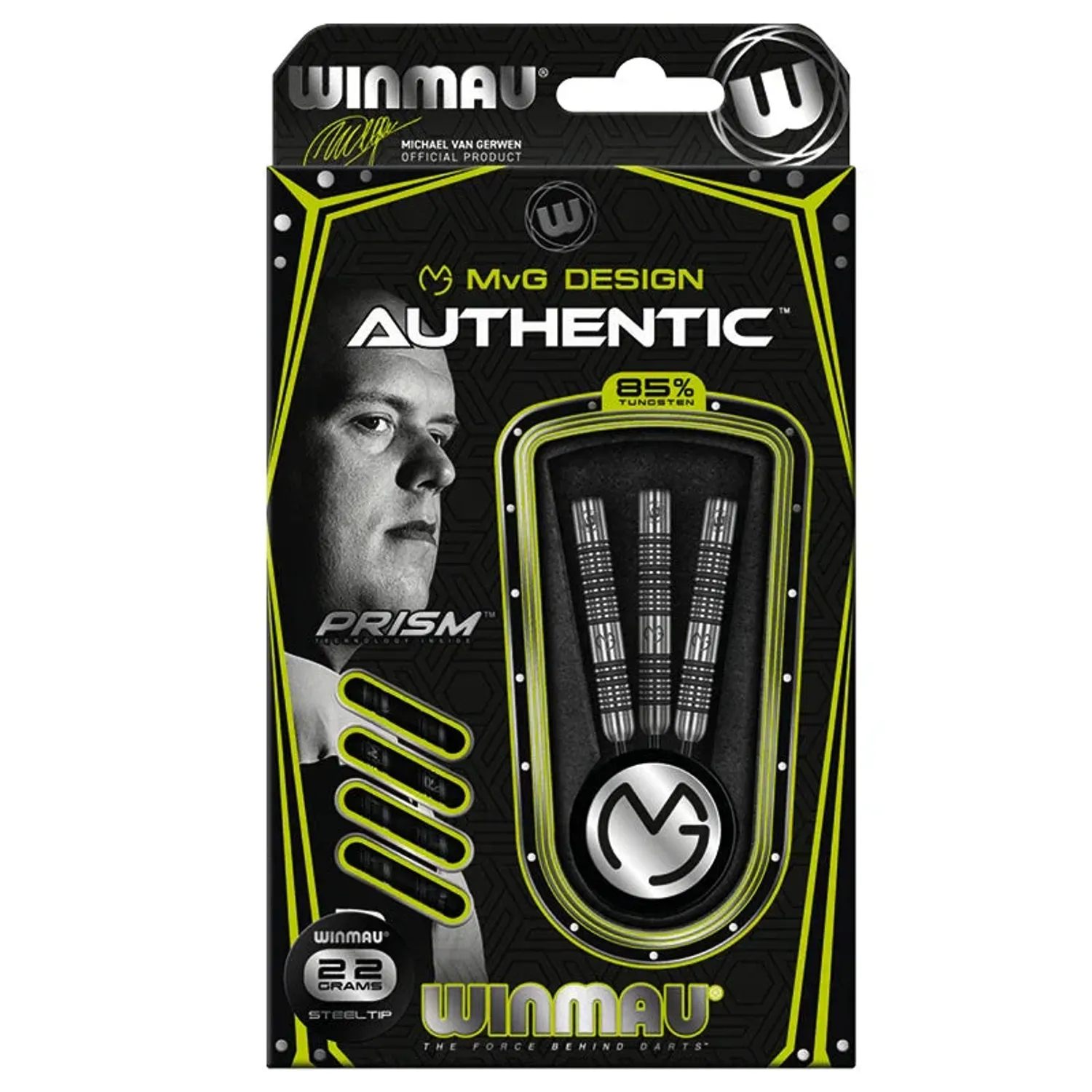 Winmau MVG AUTHENTIC 85% Tungsten Steel Tip