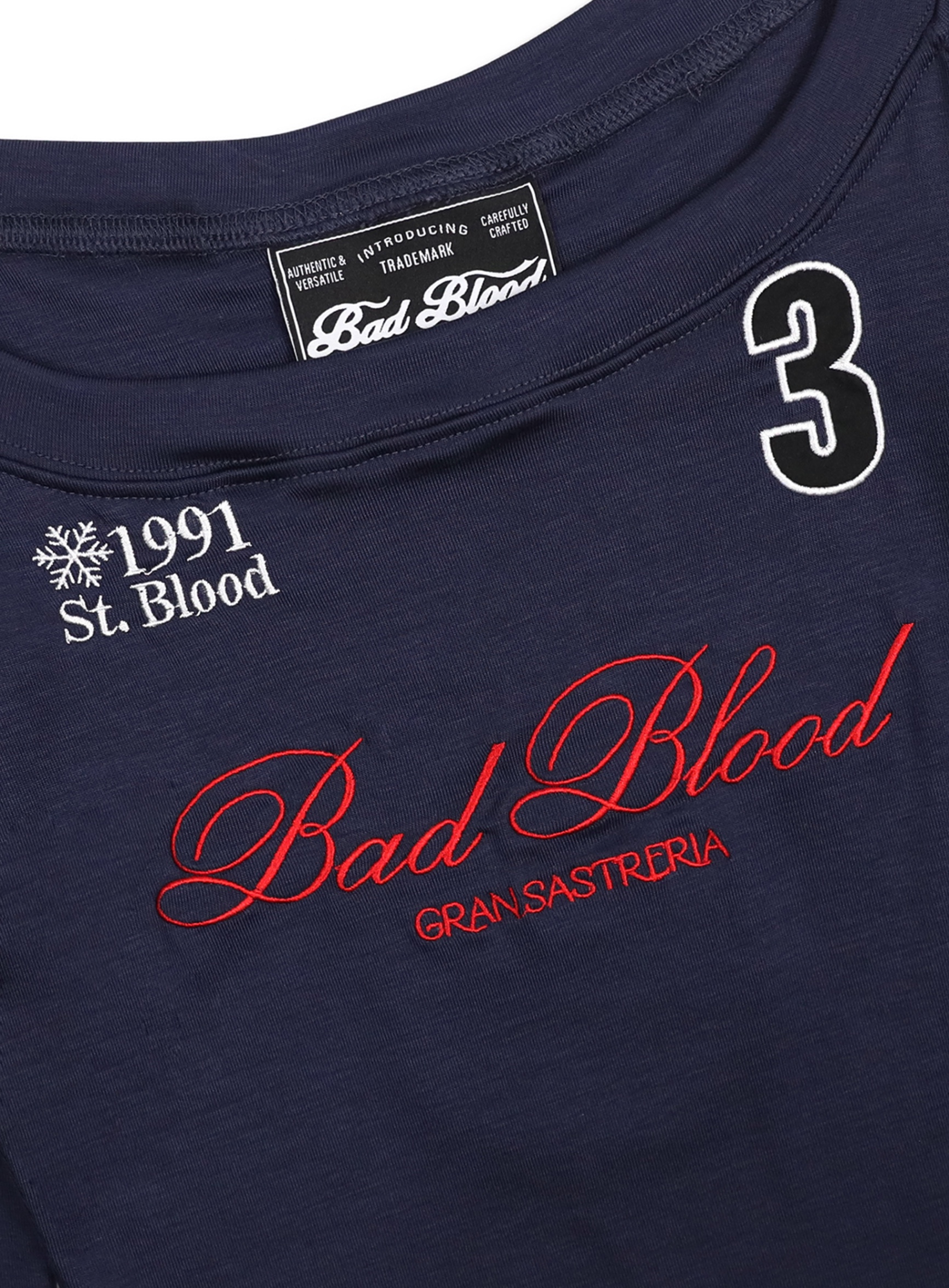 Saint Blood Off Shoulder Top - Navy