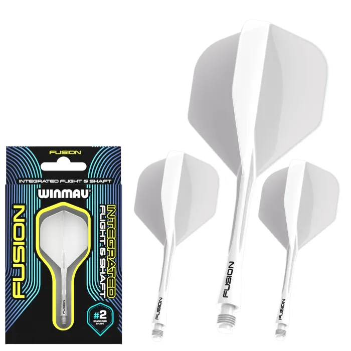 WINMAU Fusion #2 Integrated Flight & Shaft - White