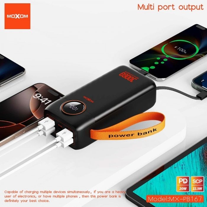 Moxom PB167 Өндөр Багтаамжтай Зөөврийн Цэнэглэгч (Power Bank) 