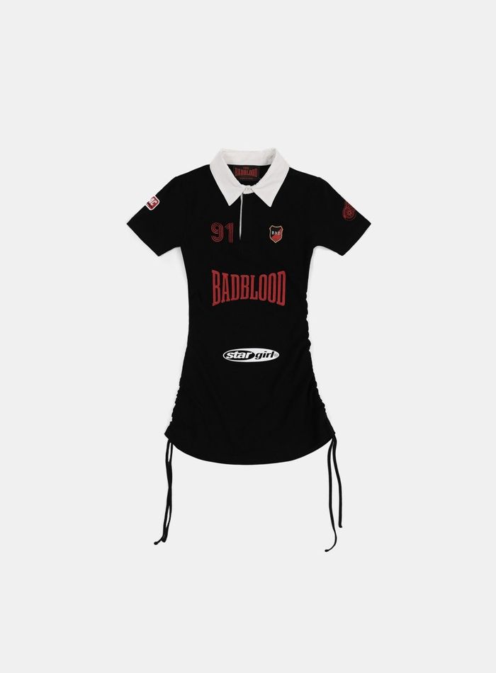 Mystic Capsule Polo Mini Dress - Black