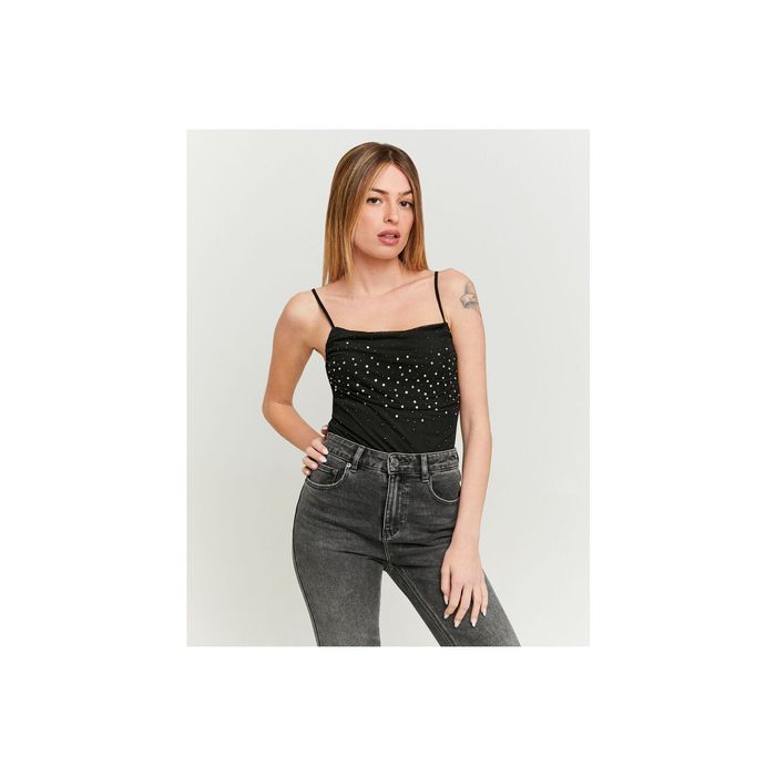 Black Bodysuit with Strass