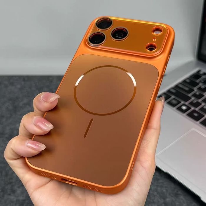 17promax magsafe charger case orange