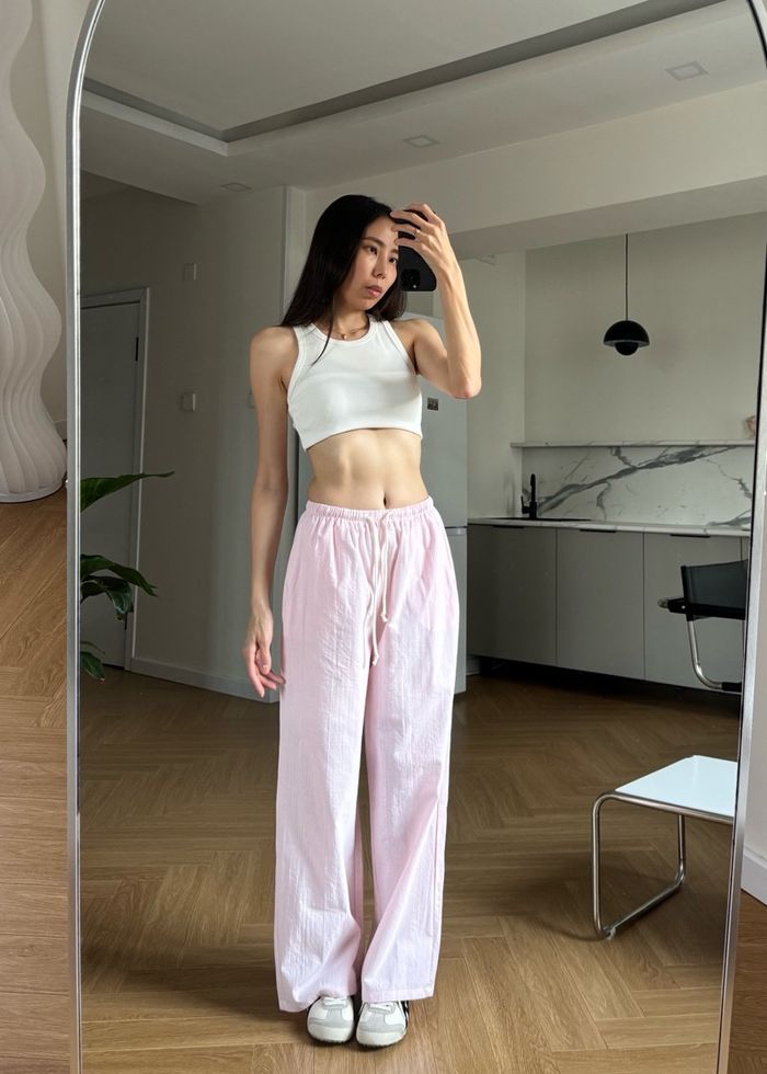 Summer Striped Pants /Pink/