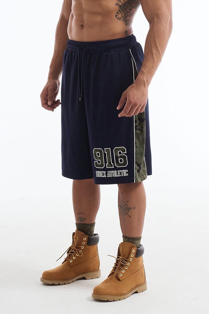 Camo Block Mesh Bermuda Shorts