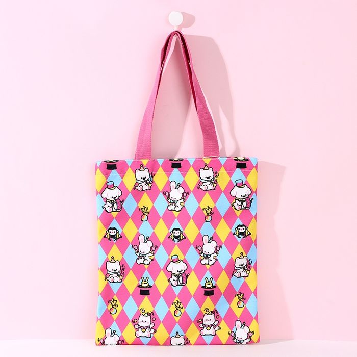 Circus Rhomboid Printed Canvas Bag