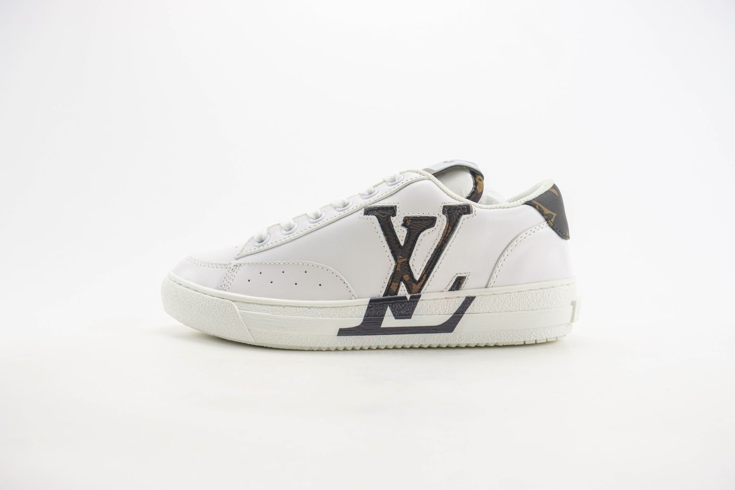 (WMNS) LOUIS VUITTON Charlie Sneakers 'White with Brown Side Logo'