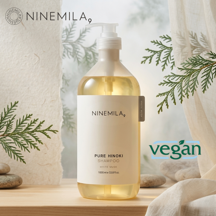 Ninemila pure hinoki shampoo white nusk Vegan 1000ml