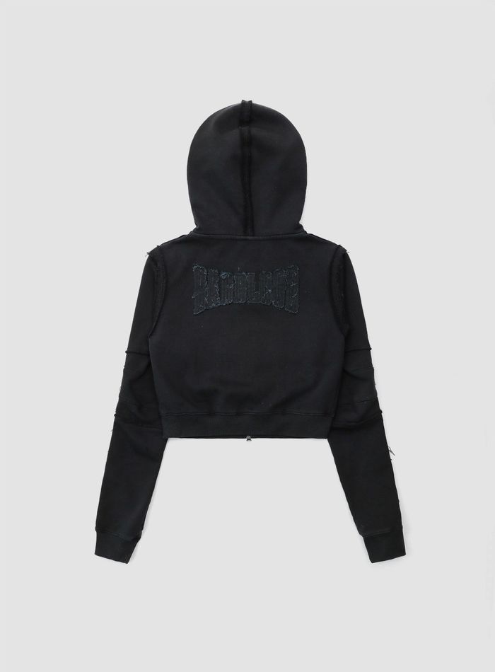 Low Edge Hoodie Slim Fit - Black