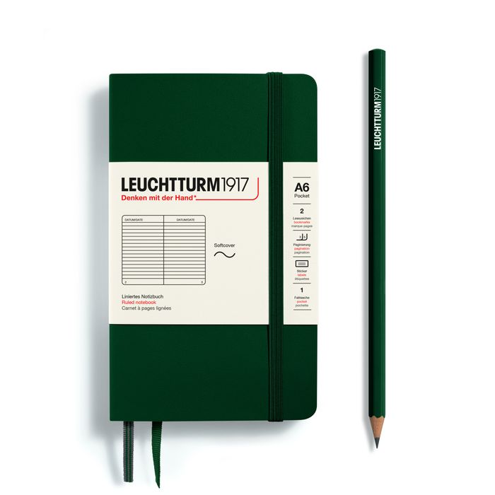 Forest Green, Softcover, Pocket (A6), 123 p., ruled