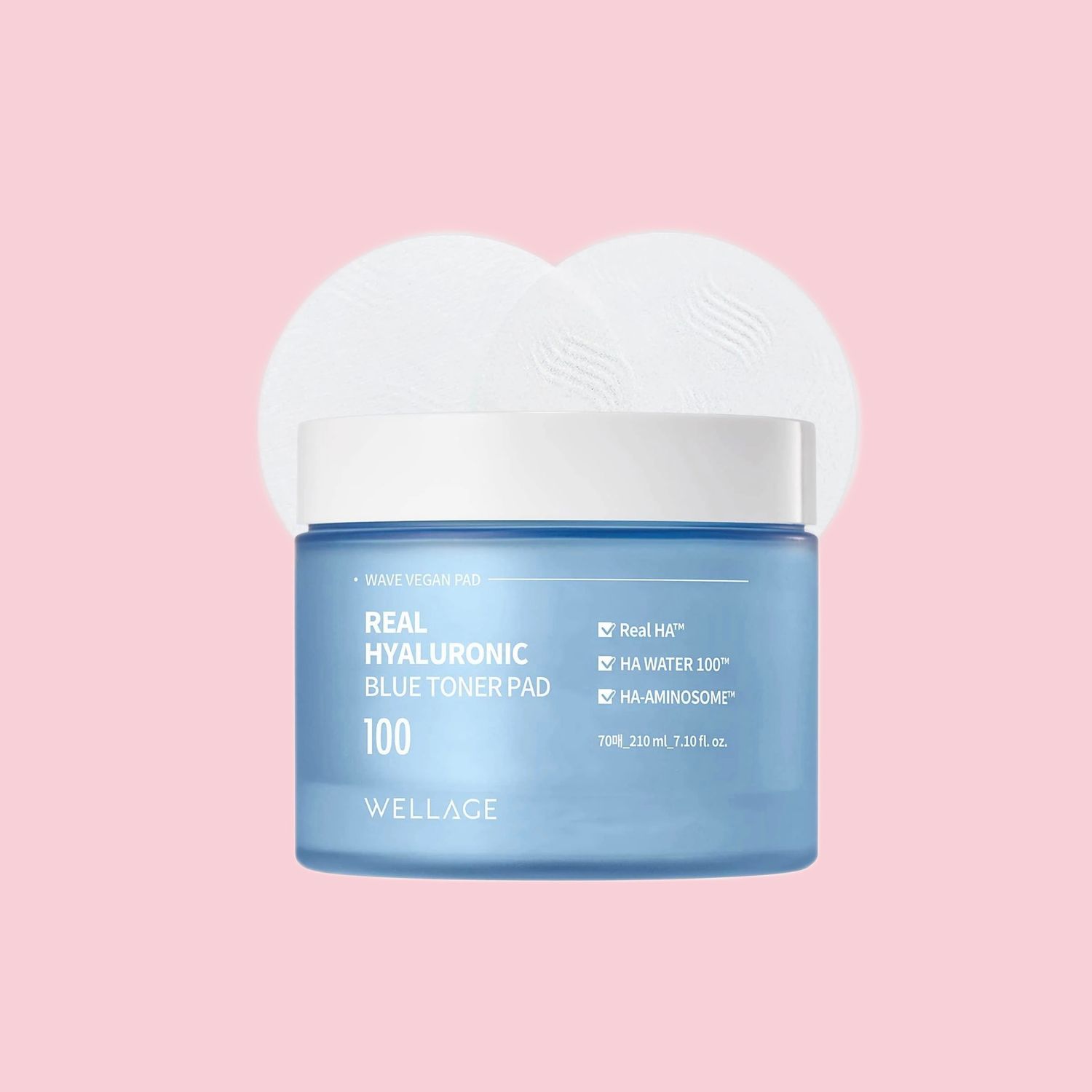 WELLAGE Real Hyaluronic Blue Toner Pad