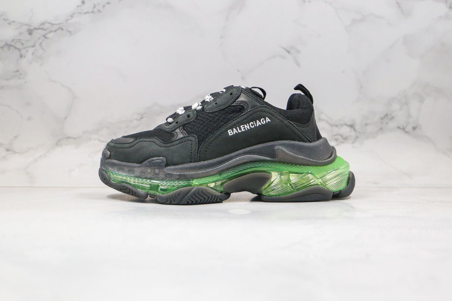 Balenciaga Wmns Triple S 'Black Yellow Fluo'