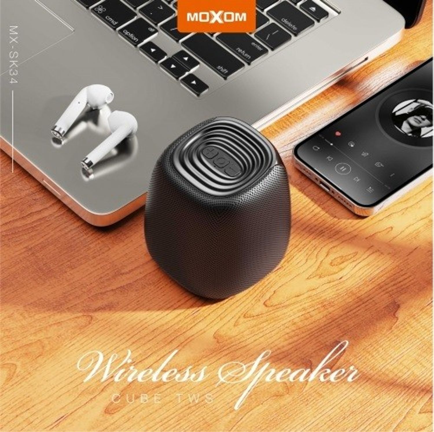 Moxom SK34 Зөөврийн Утасгүй Стерео Спикер