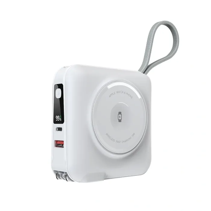 WiWU 6 in 1 Wireless Magnetic Power Bank with Type-C and AC Outlet