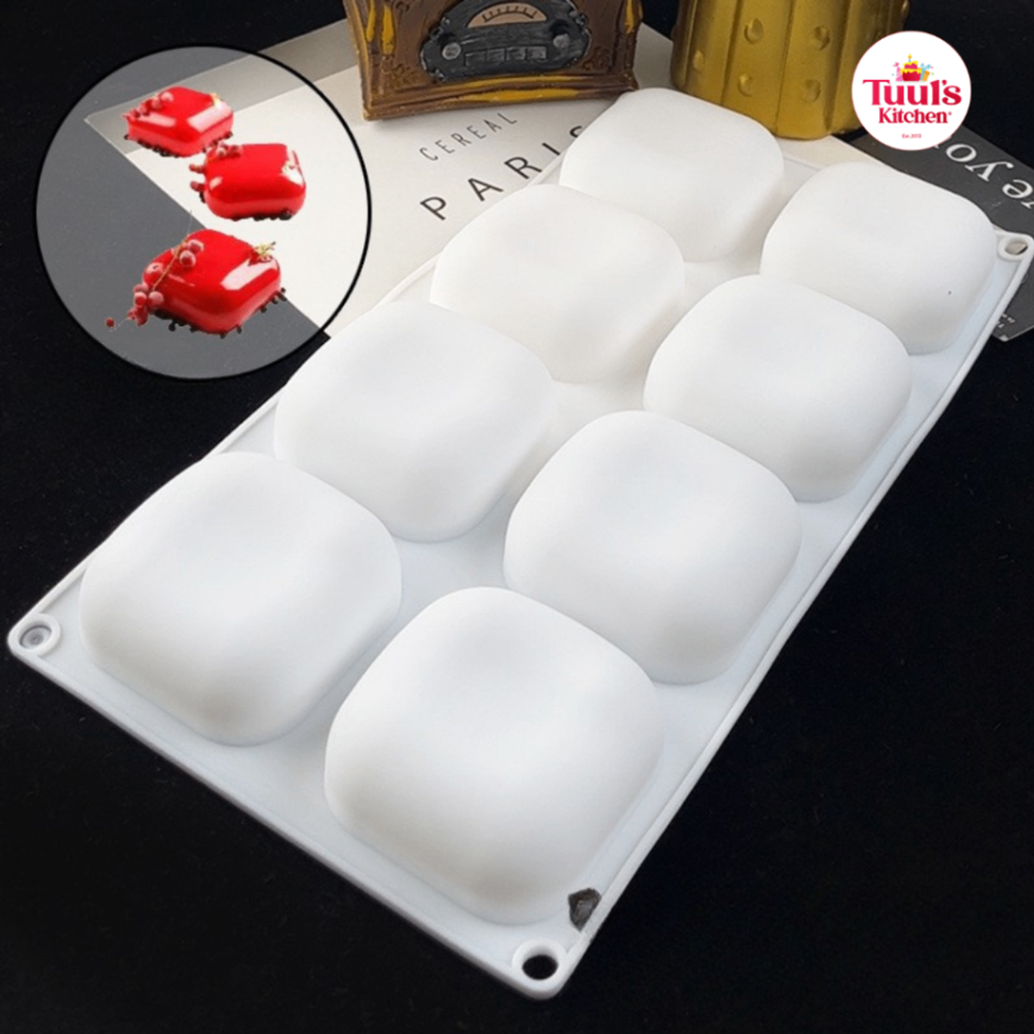 Мүссний силикон дөрвөлжин 8тай хэв