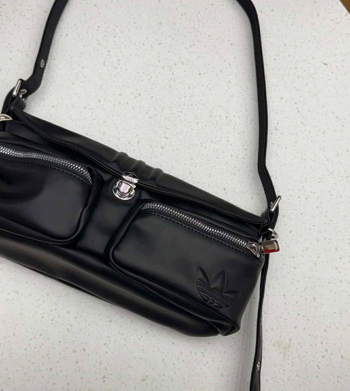 Adidas Black Leather Shoulder Bag