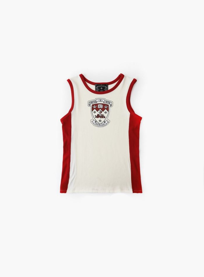 Workshop Shield Print Tank - White/Red
