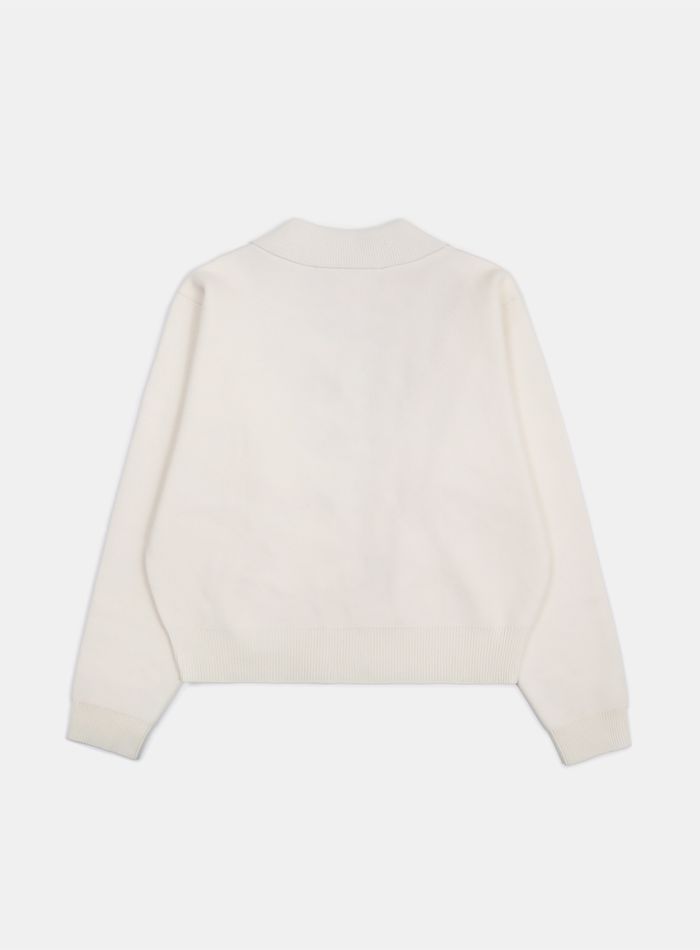 Heavy Weight Polo Pullover - Cream