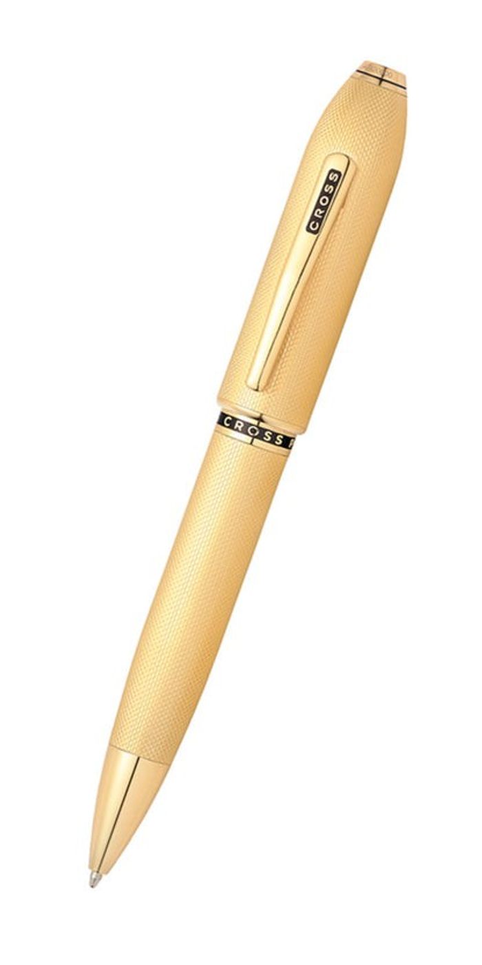 Peerless™ 23KT Heavy Gold Plate with Gold Plated Appointments and Swarovski Crystal Ballpoint Pen
