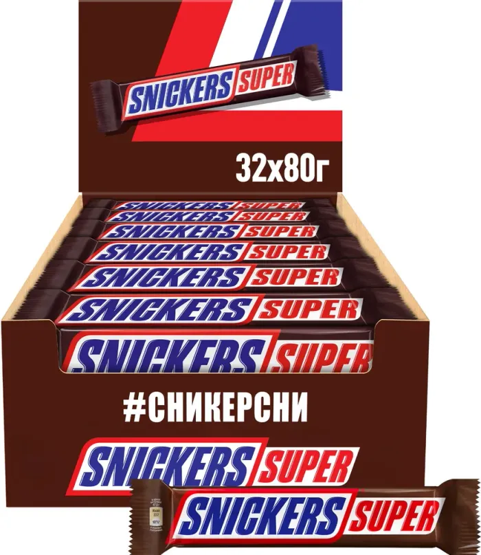 Шоколад Snickers Super 80гр