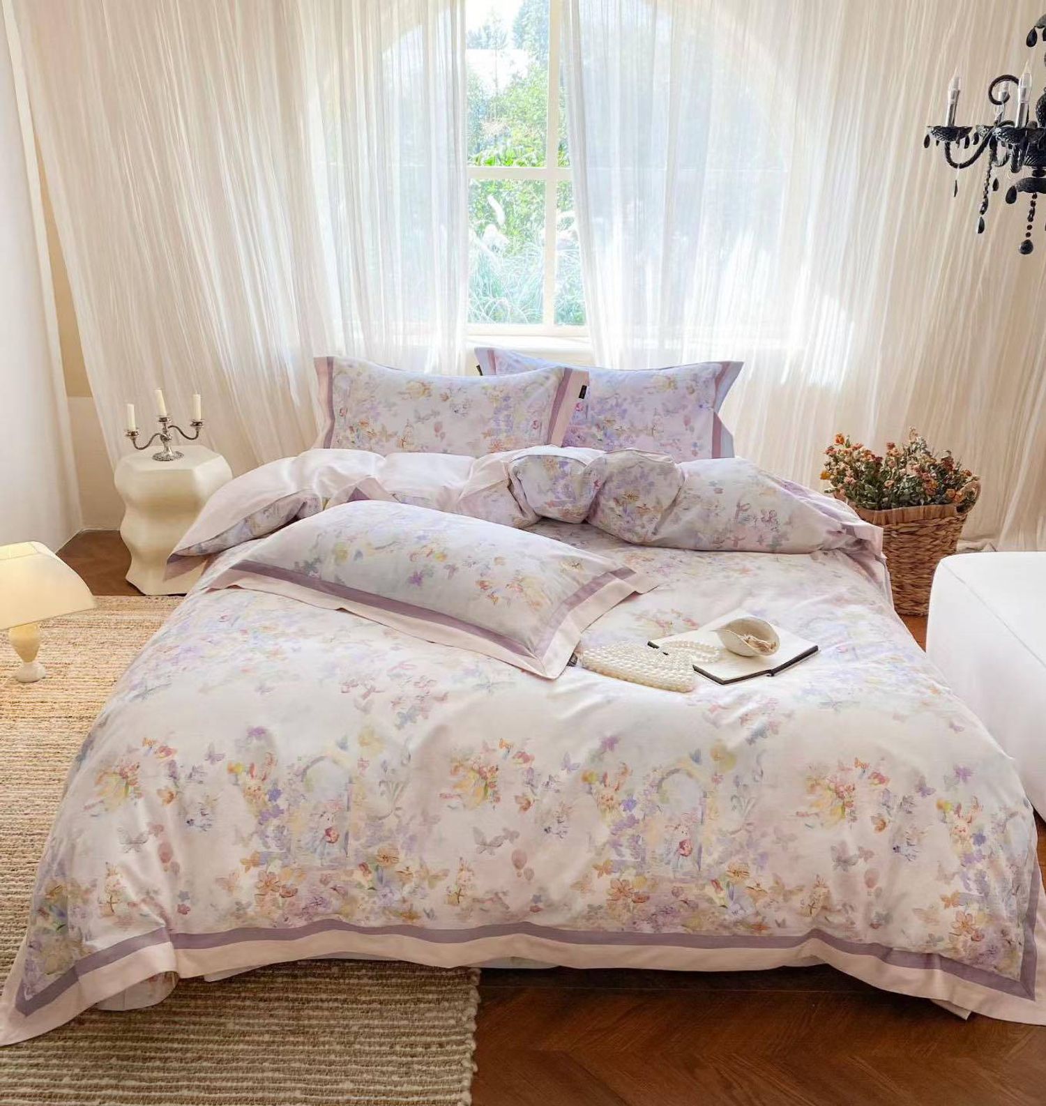  Бэлэгний хайрцагтай тансаг зөөлөн сатин даавуун материалтай 4 хос