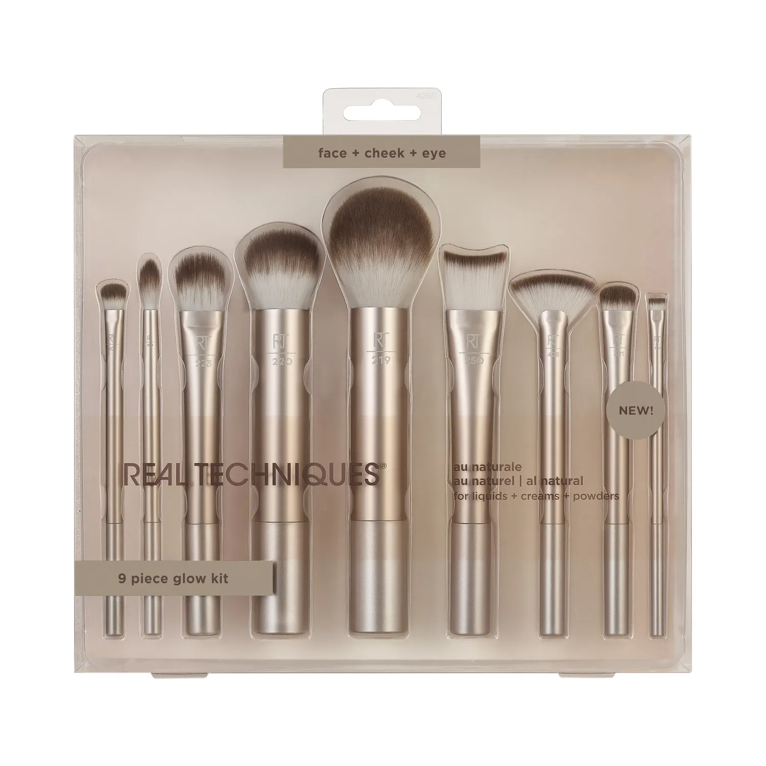 Real Techniques 9 Piece Au Naturale Makeup Brush Set