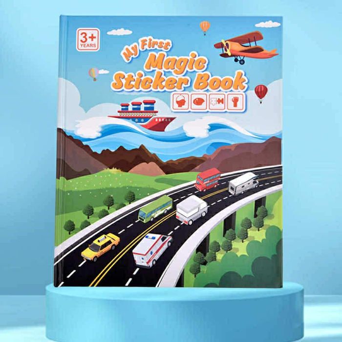 Magic sticker book - transportation