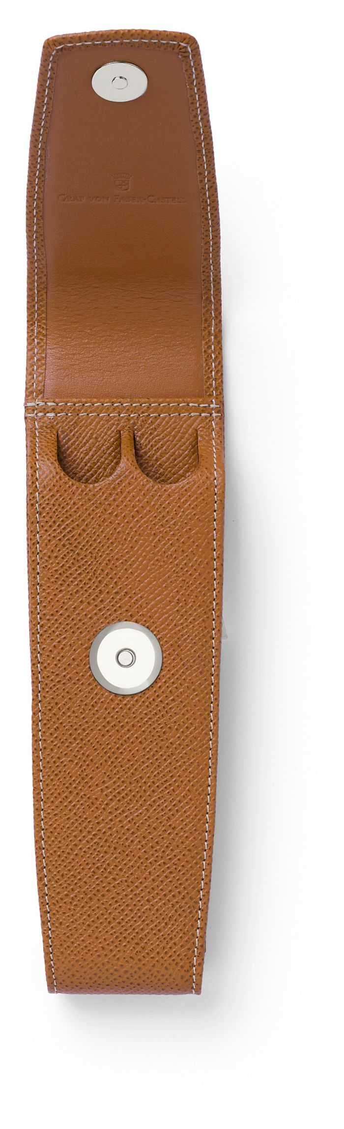 Graf von Faber-Castell case 2 pens magnetic catch Epsom Cognac 