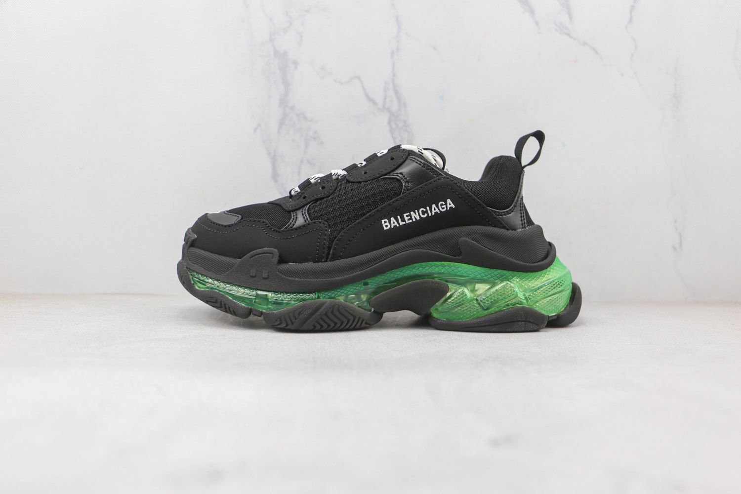 Balenciaga Wmns Triple S 'Black Yellow Fluo'