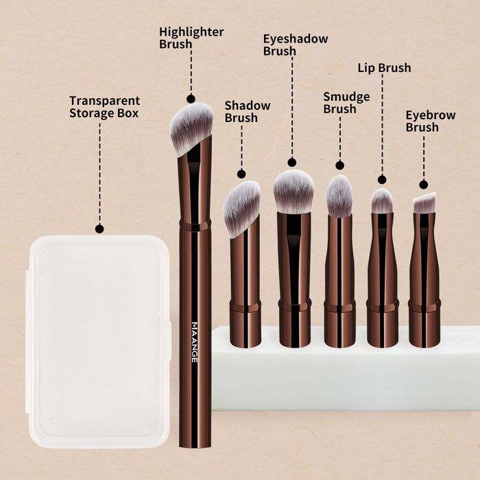 Detachable eye makeup brush kit