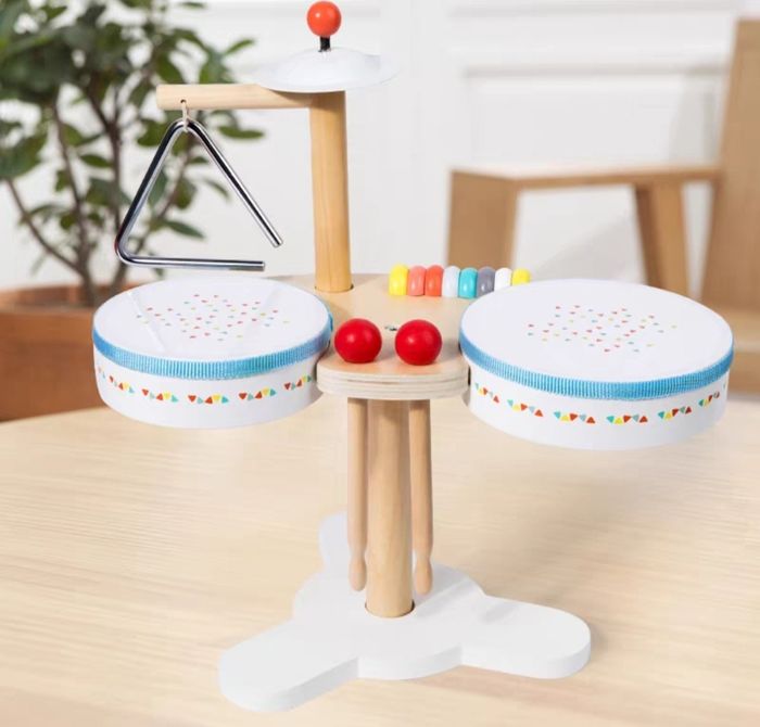 Wooden Baby Musical Drum Set