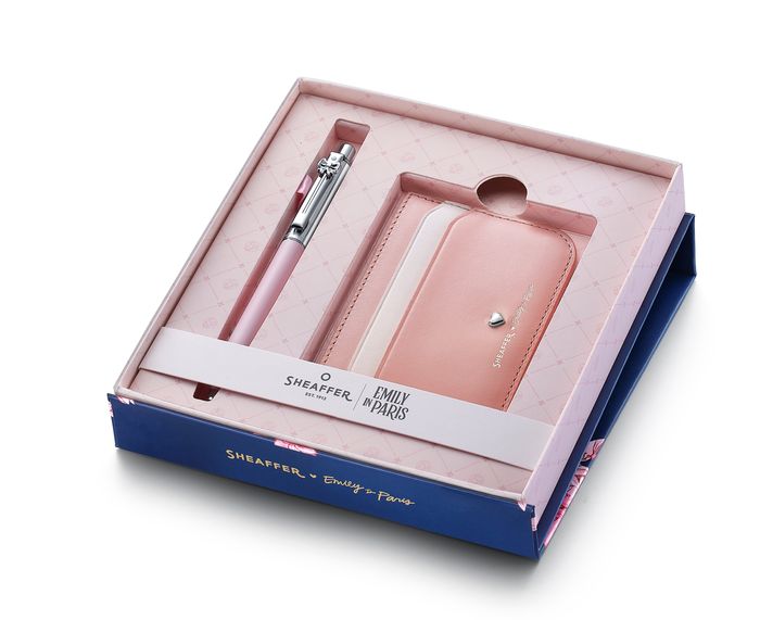 GIFT SET SHEAFFER EIP SENTINEL G321 MATT PINK BODY WITH CHROME CAP AND TRIMS BP WITH DARK PINK CCH