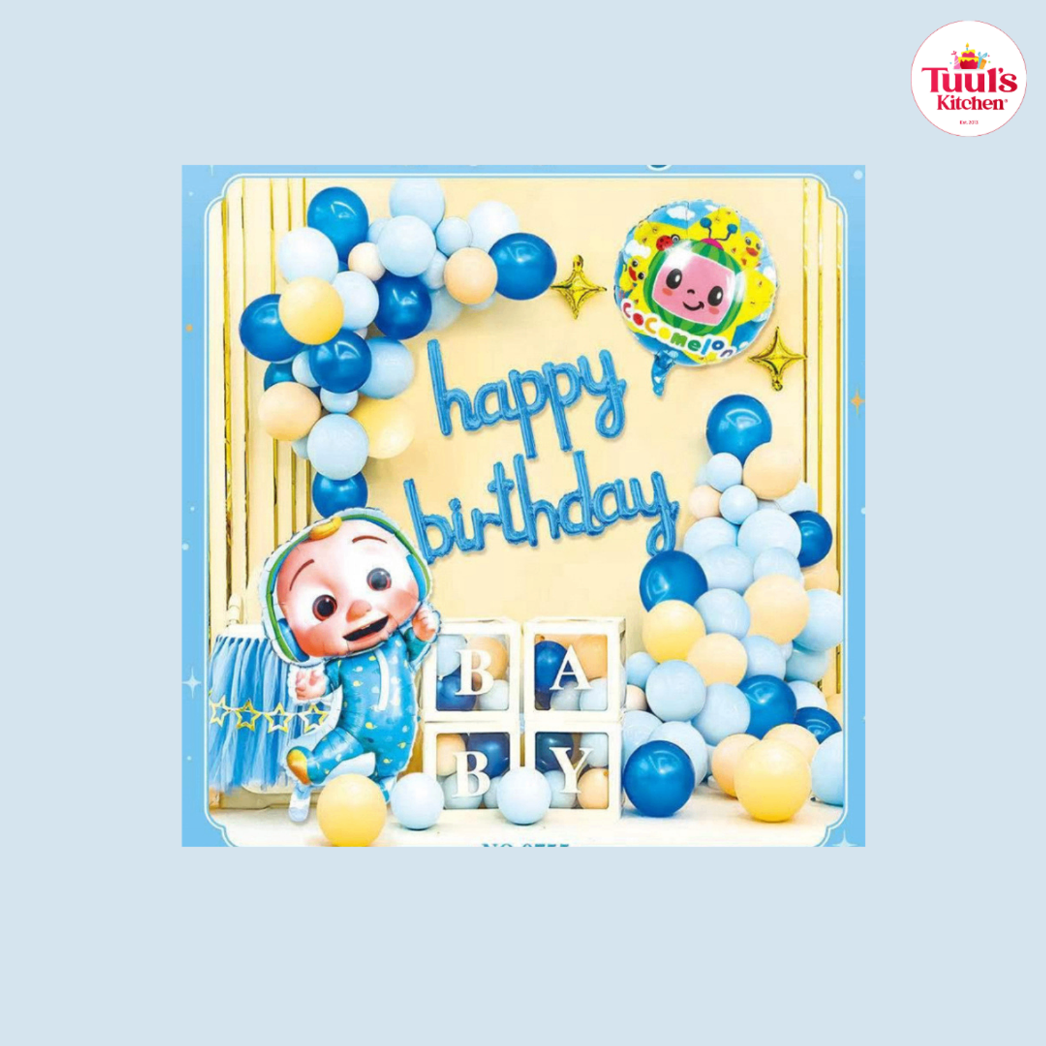 CocoMelon цэнхэр шаартай төрсөн өдрийн сэт