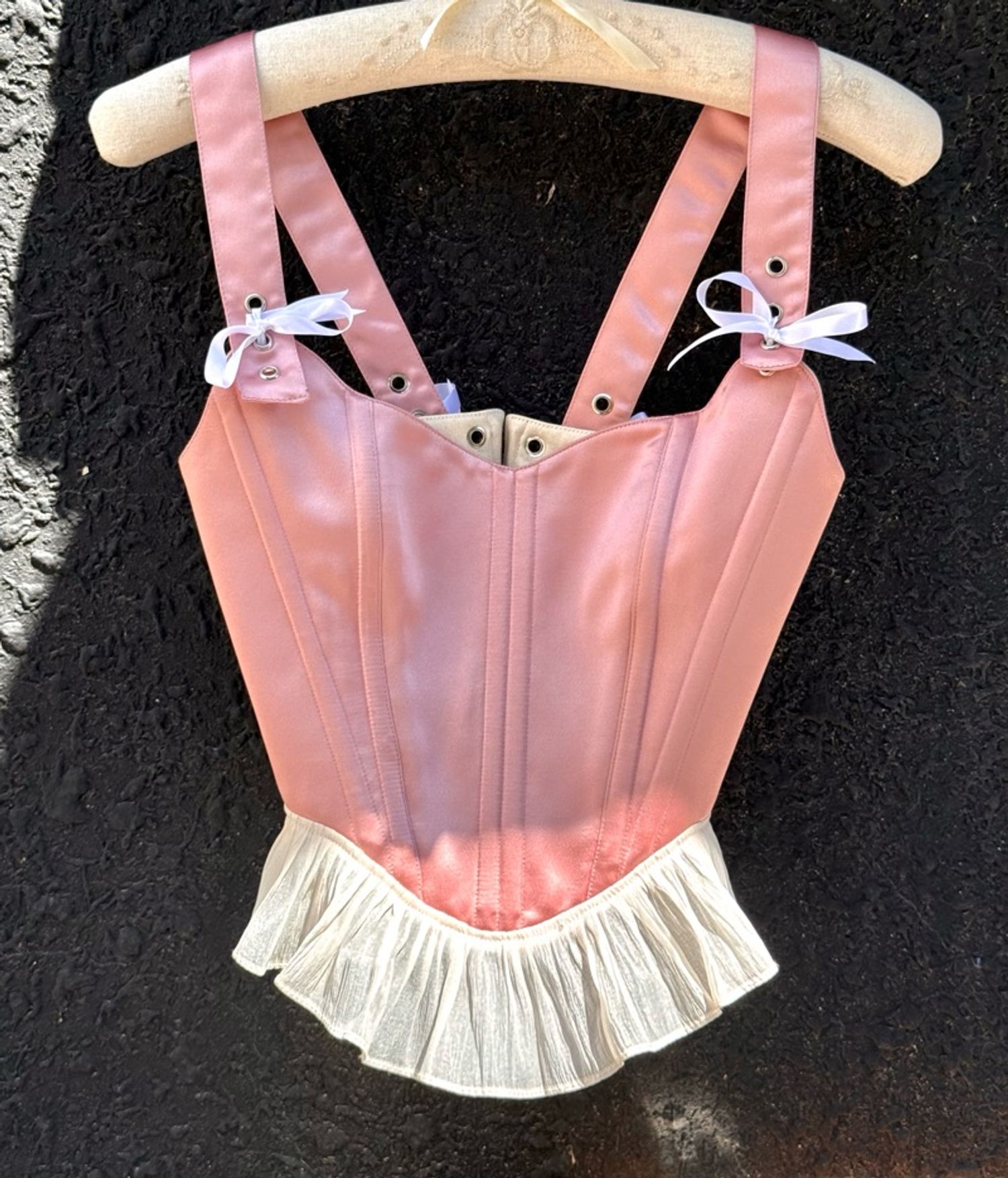 Peach Ruffle – Full Corset 