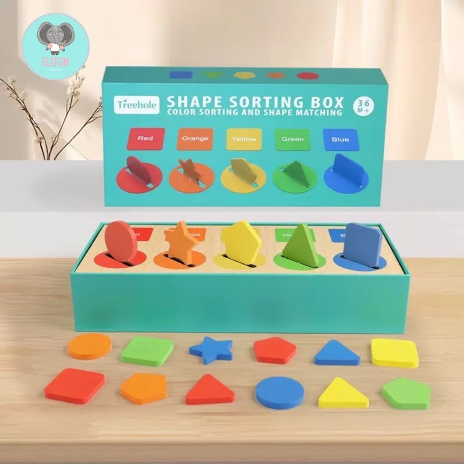Shape sorting box