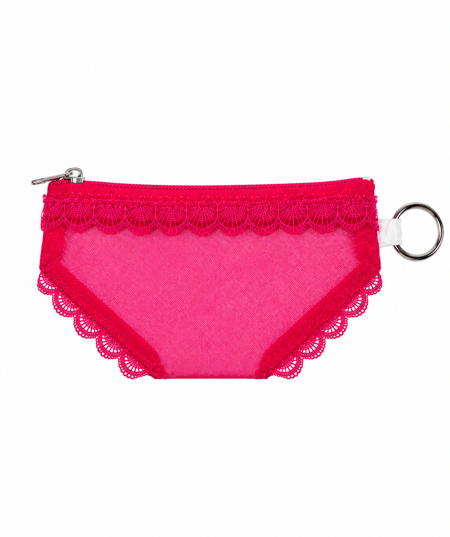 Scalloped Lace Zip Pouch