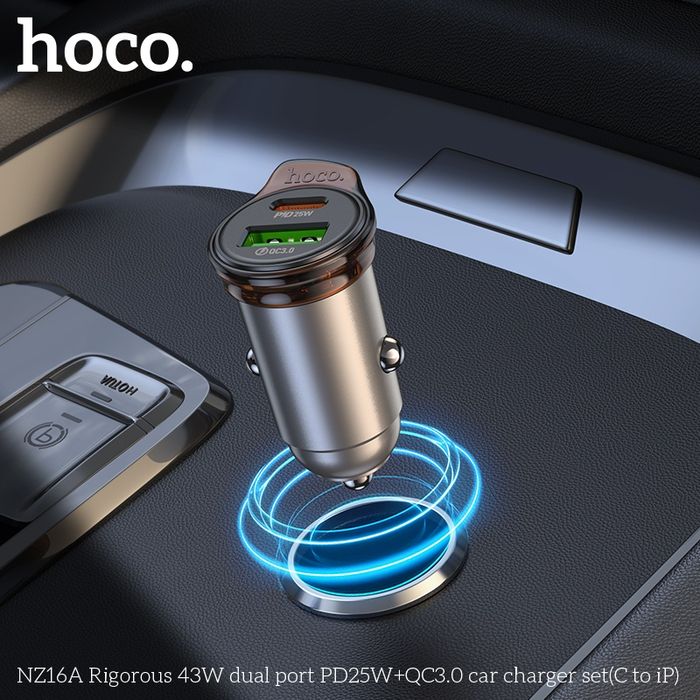 Hoco NZ16A (43 Ватт) Хос Оролттой Машины Түргэн Цэнэглэгч (C - iP)