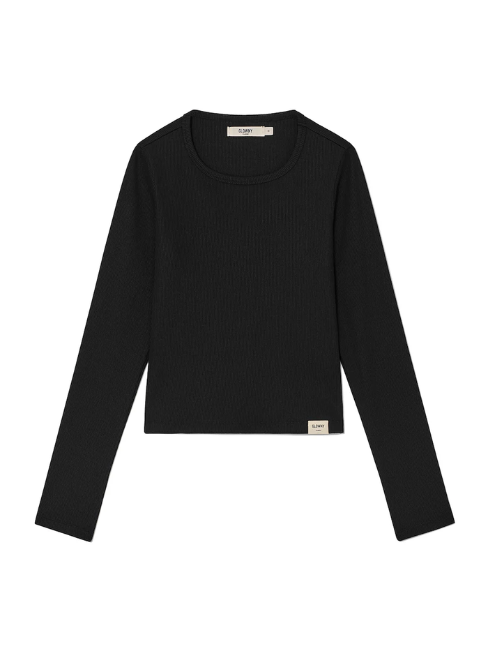 G CLASSIC RIB CREW NECK LONG SLEEVE - BLACK