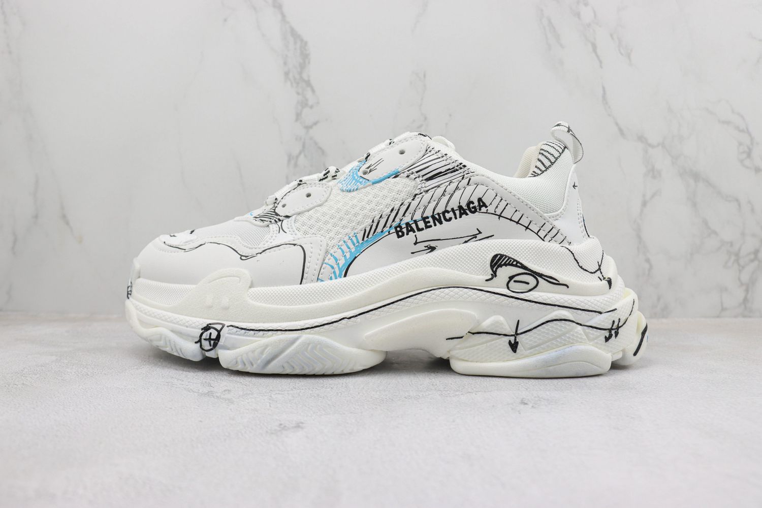 Balenciaga Triple S Sneaker 'Sketch - White'