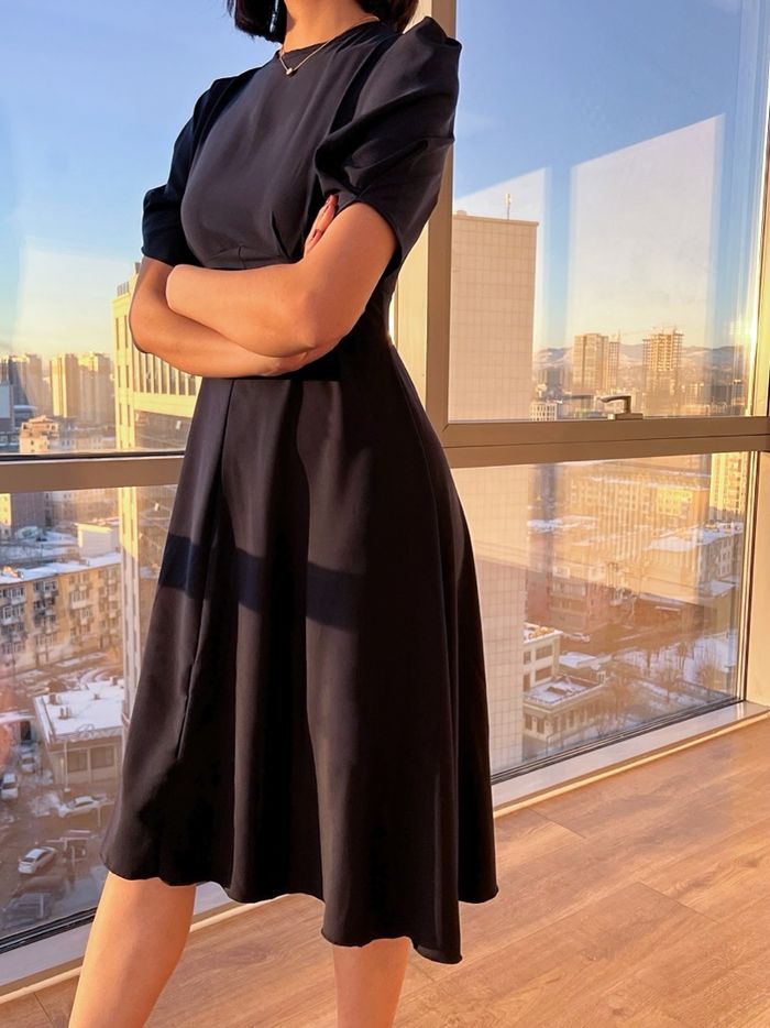 A - line dress /хар хөх/