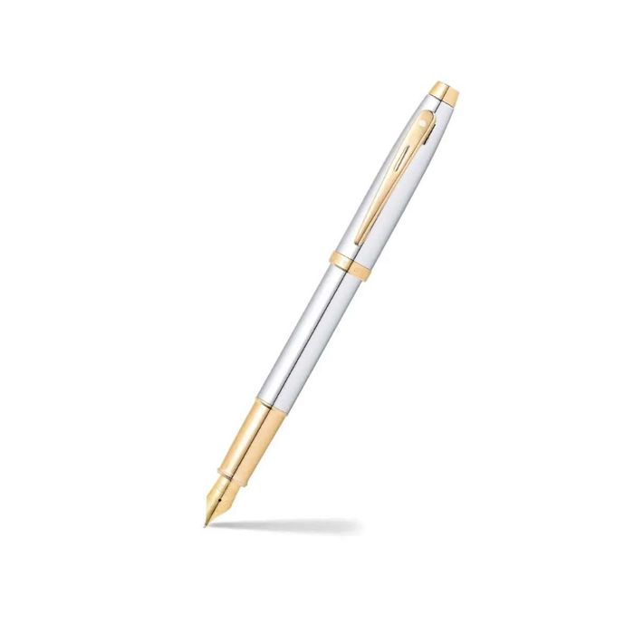Sheaffer® 100 Chrome with Gold Trims Fountain Pen