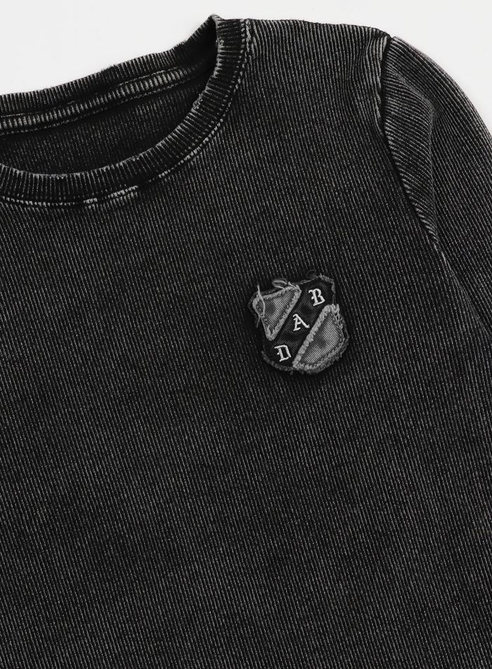 Rusty Denim Muscle Long Sleeve - Black