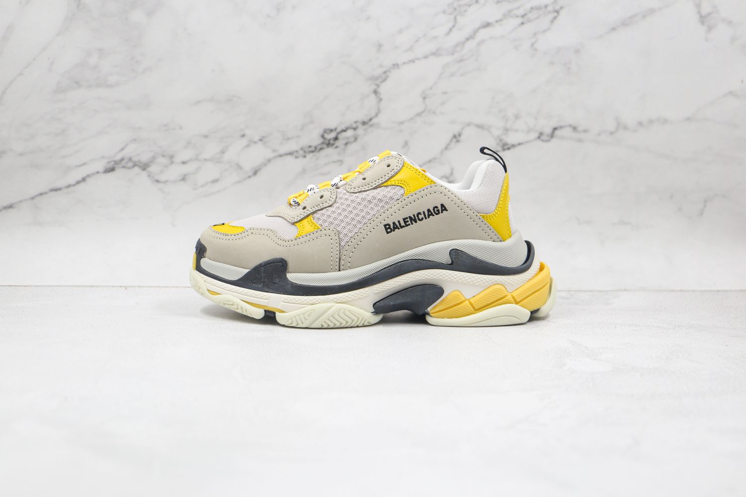 Balenciaga Multicolor Leather and Mesh Triple S Low 