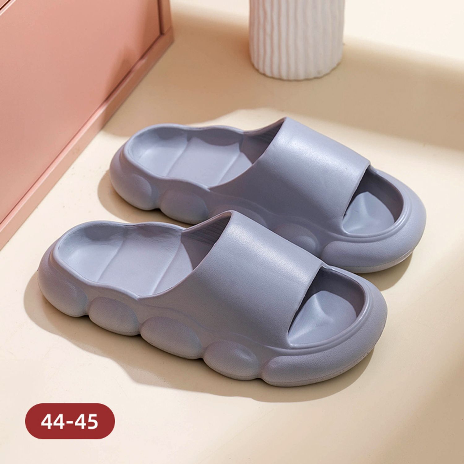 Cloud Series Thick-soled Slide Slipper for Men (Gray 44-45)