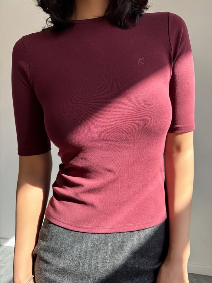 Basic midi sleeve top