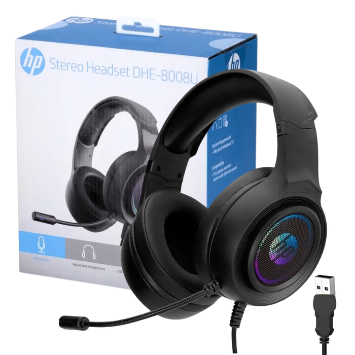 HP DHE-8008U Stereo Gaming Headset with RGB Lighting