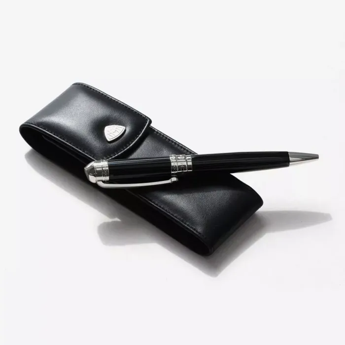 THE PEAK I Leather pouch for two pens 