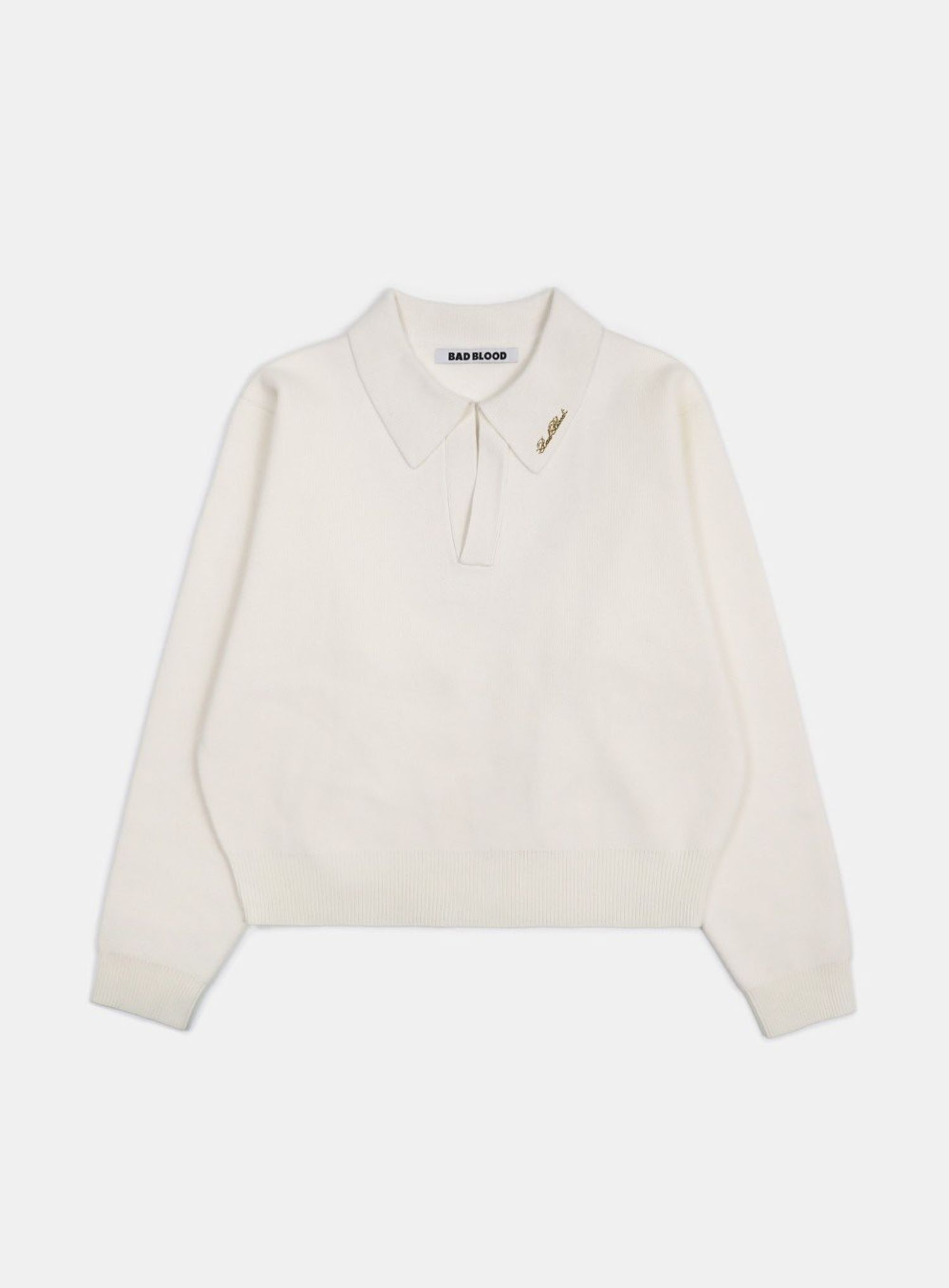 Heavy Weight Polo Pullover - Cream