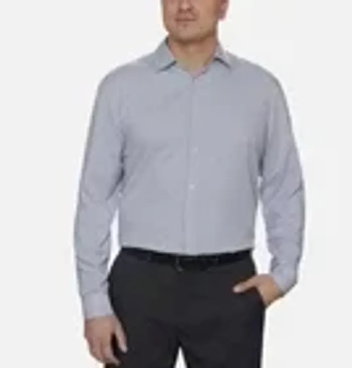 NEW Men's Kenneth Cole Dress Shirt Gray Size XL 17 - 17.5